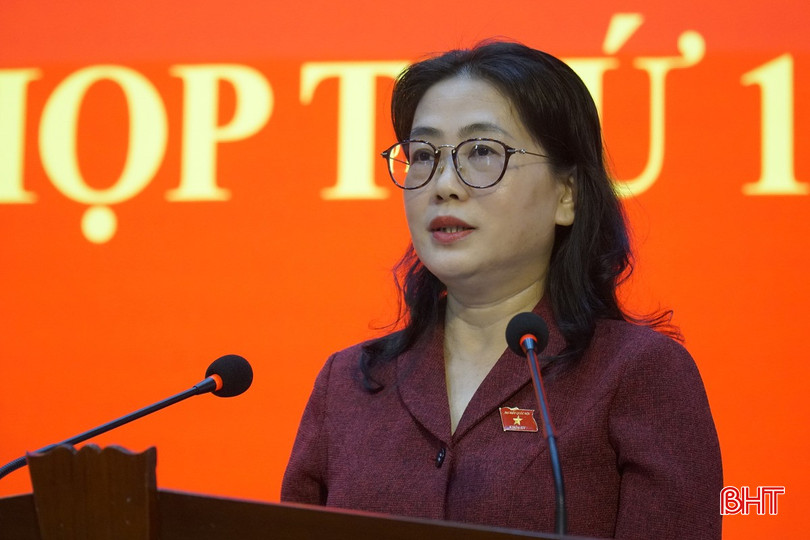 Đại biểu Quốc hội Phan Thị Nguyệt Thu báo cáo dự kiến nội dung, chương trình Kỳ họp thứ 10 và một số hoạt động của đoàn từ sau Kỳ họp thứ 9 đến nay.